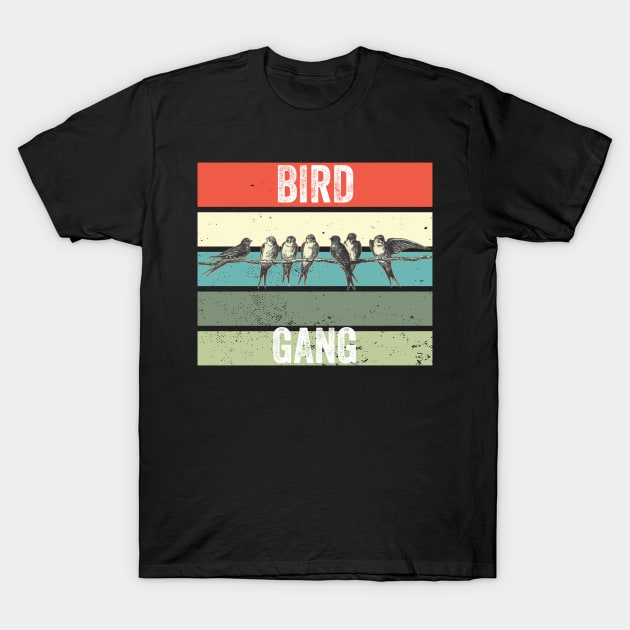 Bird Gang Funny Birds Bird Lover Vintage T-Shirt by madani04